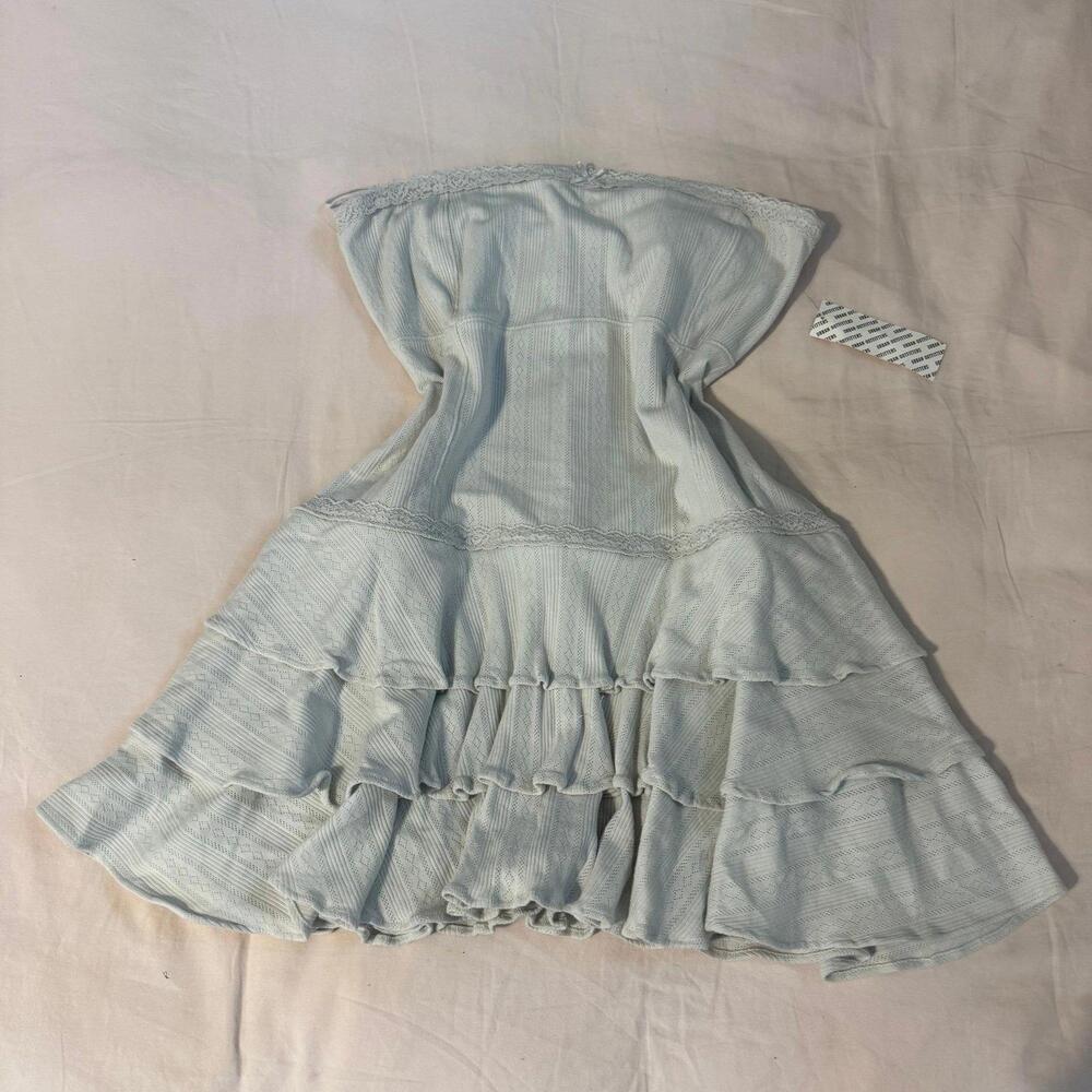 Out From Under Mira Perfect Pointelle Drop Waist Strapless Romper - Picture 6 of 10